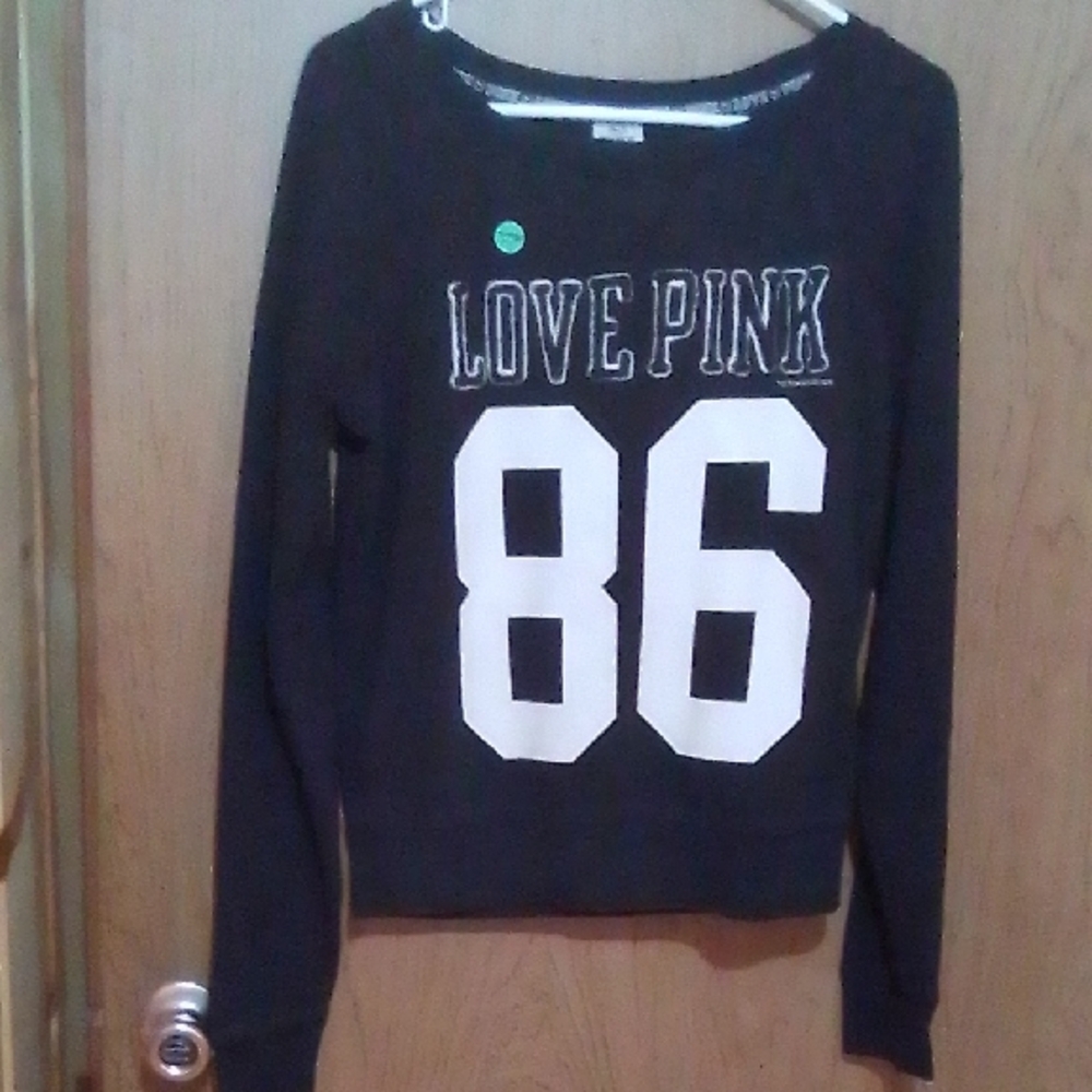 VINTAGE PINK Victoria's Secret Charcoal Crew Neck Sweater